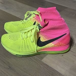 Nike Zoom All Out Flyknit OC Rio Volt Pink Size 8.5 Shoes Gym Training